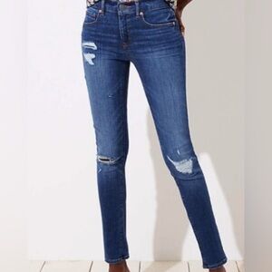 LOFT Modern Skinny Medium Dark Jeans